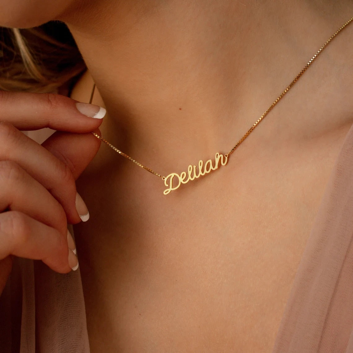 Solid Gold Custom Name Necklace